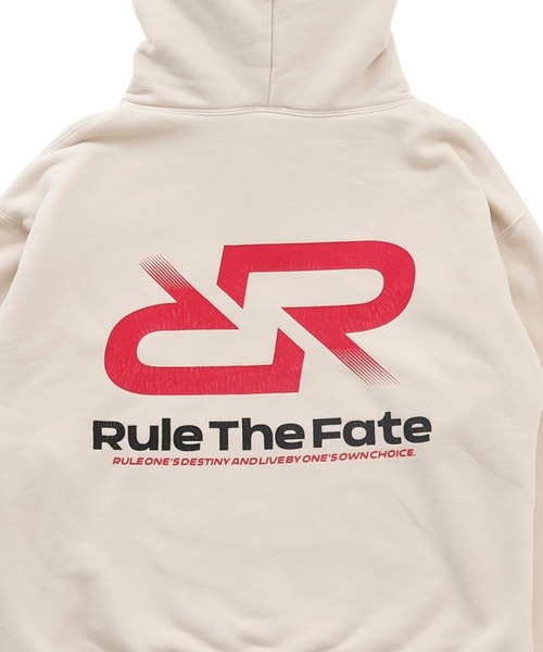 RULE THE FATE（ルールザフェイト）の「RTF RRLOGO DAMAGE SWEAT HOODIE/RRロゴダメージスウェットフーディー（パーカー・メンズ・ブラック/ベージュ・2/1/0）」の6枚目の写真