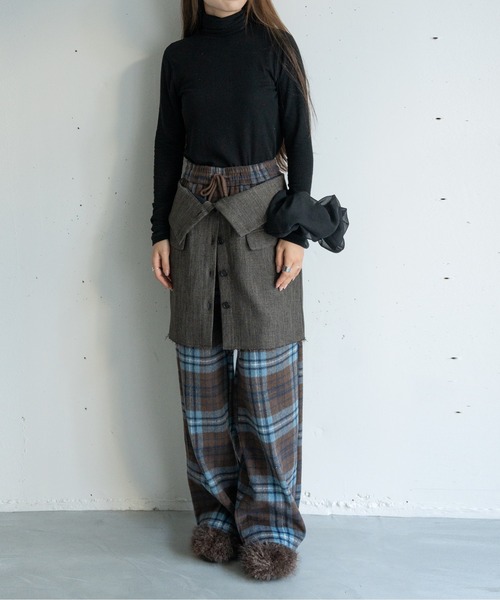 hwyl（ヒュイル）の「起毛チェック柄タックワイドパンツ（その他パンツ・レディース・ホワイト系その他/ブルー系その他・FREE）」の20枚目の写真