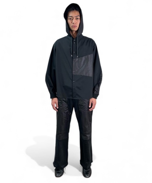 masterkey（マスターキー）の「ms6306-COMFORT-SH フード付きシャツ(MK26S-S-02)（シャツ/ブラウス・メンズ・ブラック/ホワイト/パープル・2/1）」の16枚目の写真