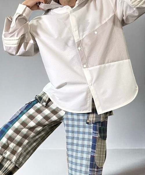 masterkey（マスターキー）の「ms6306-COMFORT-SH フード付きシャツ(MK26S-S-02)（シャツ/ブラウス・メンズ・ブラック/ホワイト/パープル・2/1）」の17枚目の写真