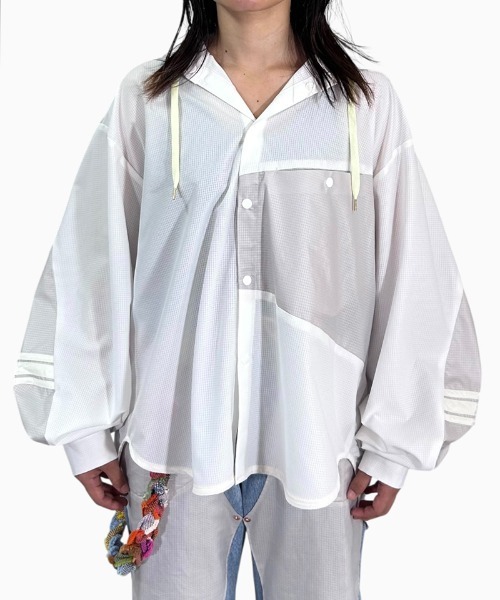 masterkey（マスターキー）の「ms6306-COMFORT-SH フード付きシャツ(MK26S-S-02)（シャツ/ブラウス・メンズ・ブラック/ホワイト/パープル・2/1）」の20枚目の写真