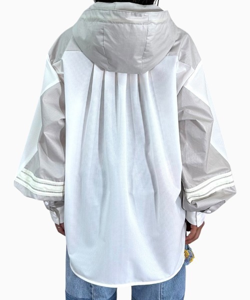 masterkey（マスターキー）の「ms6306-COMFORT-SH フード付きシャツ(MK26S-S-02)（シャツ/ブラウス・メンズ・ブラック/ホワイト/パープル・2/1）」の22枚目の写真