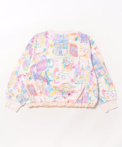 HAKKA KIDS（ハッカキッズ）の「ドリームジャーニープリントミニ裏毛トレーナー（スウェット・キッズ・ベージュ・130cm/100cm/110cm/120cm）」の2枚目の写真