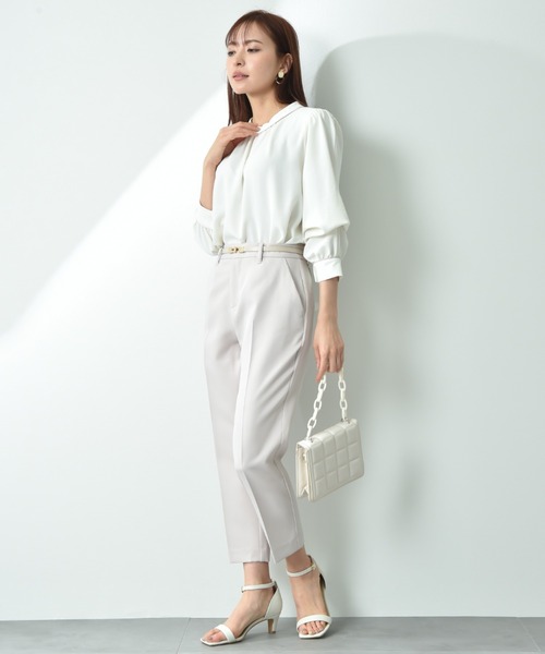 INTERPLANET（インタープラネット）の「【UV・接触冷感】ポーラチーフタイ袖２ＷＡＹブラウス（シャツ/ブラウス・レディース・ベージュ/オフホワイト/ブラック・FREE）」の13枚目の写真