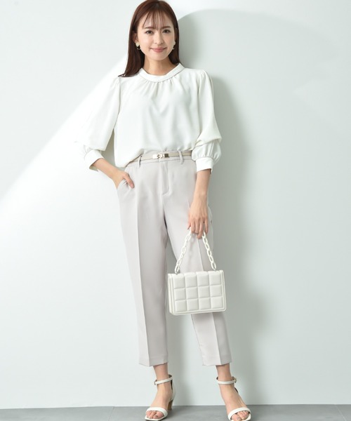 INTERPLANET（インタープラネット）の「【UV・接触冷感】ポーラチーフタイ袖２ＷＡＹブラウス（シャツ/ブラウス・レディース・ベージュ/オフホワイト/ブラック・FREE）」の12枚目の写真