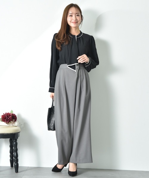 INTERPLANET（インタープラネット）の「【UV・接触冷感】ポーラチーフタイ袖２ＷＡＹブラウス（シャツ/ブラウス・レディース・ベージュ/オフホワイト/ブラック・FREE）」の20枚目の写真