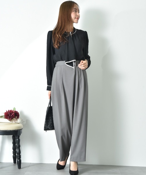 INTERPLANET（インタープラネット）の「【UV・接触冷感】ポーラチーフタイ袖２ＷＡＹブラウス（シャツ/ブラウス・レディース・ベージュ/オフホワイト/ブラック・FREE）」の22枚目の写真