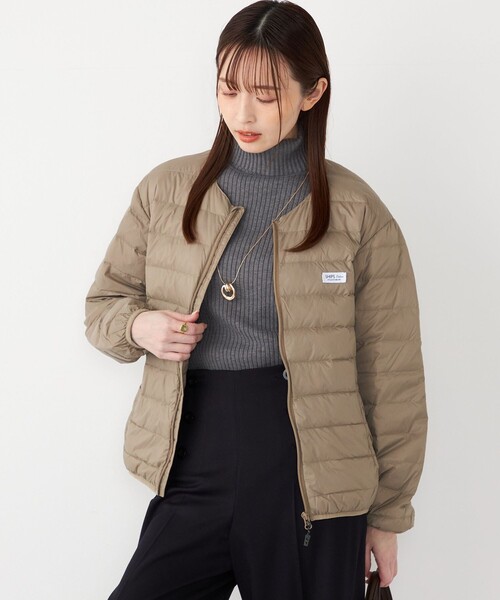 専用です！美品LANVIN コレクション ライト ダウンジャケット ベージュ38 SHIPS Colors別注】FIRST DOWN:〈撥水・洗濯機可能〉リンク ライト