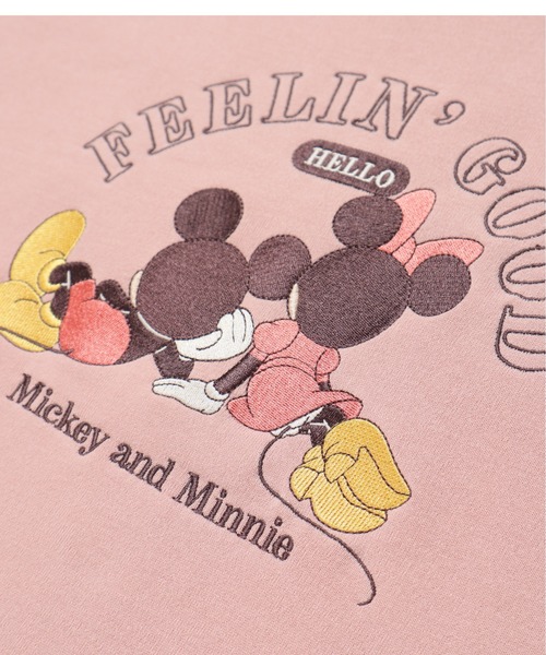 Disney(ディズニー)の「【DISNEY/ディズニー】ミッキーマウス裏起毛総刺繍クルーネックトレーナー(スウェット・レディース・ベージュ/ネイビー/ブラック/ライトピンク・MEDIUM/LARGE)」の22枚目の写真