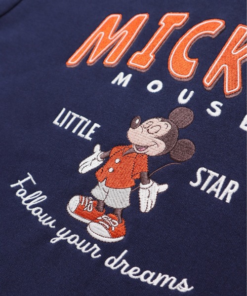 Disney(ディズニー)の「【DISNEY/ディズニー】ミッキーマウス裏起毛総刺繍クルーネックトレーナー(スウェット・レディース・ベージュ/ネイビー/ブラック/ライトピンク・MEDIUM/LARGE)」の16枚目の写真