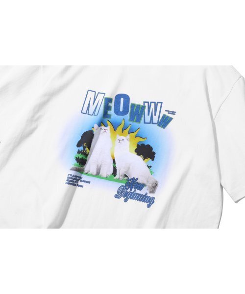 CPGN STUDIO（コンパーニョ）の「[20番手] DTPミャオキャット半袖Tシャツホワイト（Tシャツ/カットソー・レディース・その他・LARGE）」の6枚目の写真