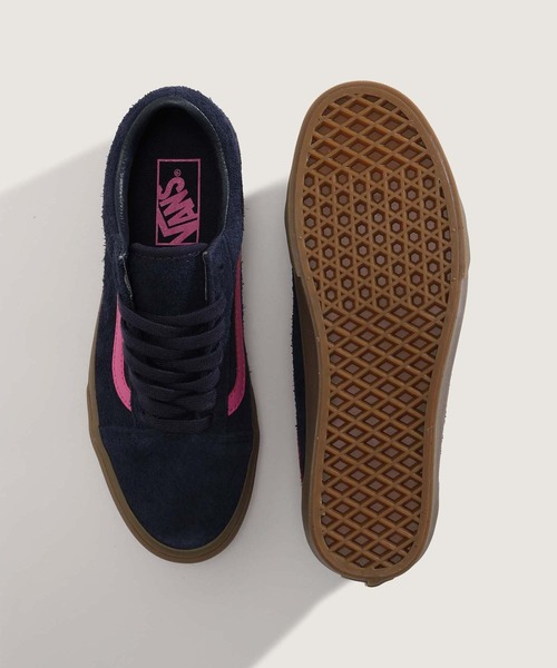 VANS(バンズ)の「オールドスクール ヘアリースエード / Old Skool HAIRY SUEDE NAVY/PIN VN000E9T3E01(スニーカー・メンズ・ネイビー・4/4.5/5/7/6.5/6/5.5)」の4枚目の写真