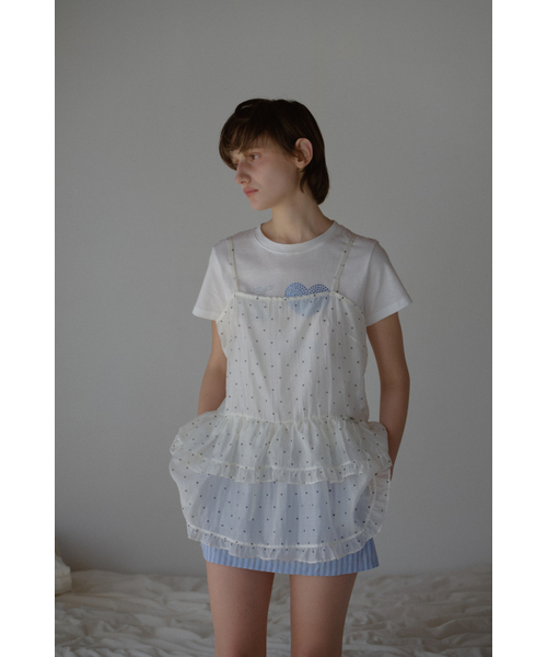 LETERIE(レテリー)の「CANCAN LAYERED ONEPIECE_DOT IVORY(ワンピース・レディース・アイボリー・FREE)」の3枚目の写真