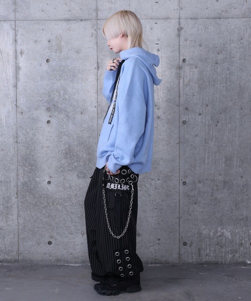 Amilige（アミリージュ）の「ストライプサスペンダージョガーパンツ