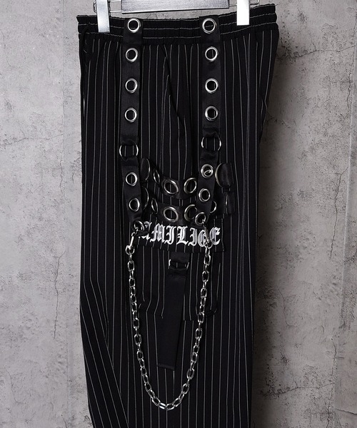 ストライプサスペンダージョガーパンツ（カーゴパンツ）｜Amilige