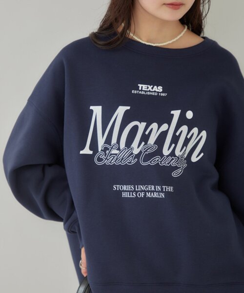 mystic（ミスティック）の「裏起毛ロゴスウェット（パーカー・レディース・ライトグレー/ネイビー・FREE）」の10枚目の写真