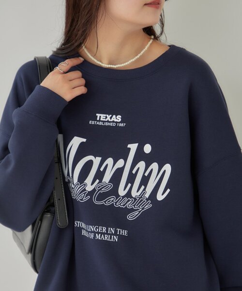 mystic（ミスティック）の「裏起毛ロゴスウェット（パーカー・レディース・ライトグレー/ネイビー・FREE）」の11枚目の写真