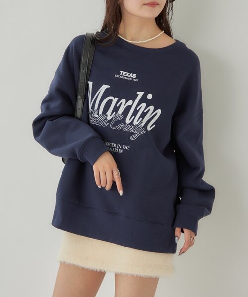 mystic（ミスティック）の「裏起毛ロゴスウェット（パーカー・レディース・ライトグレー/ネイビー・FREE）」の12枚目の写真