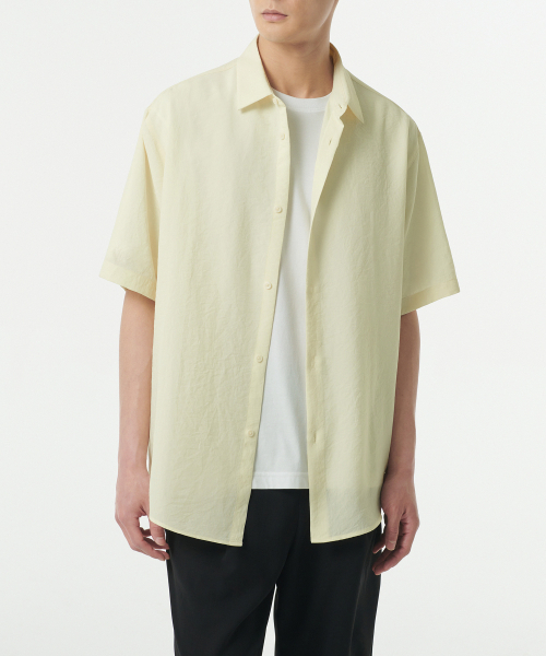 MUSINSA STANDARD（ムシンサスタンダード）の「リラックスドリネンライク半袖シャツ[レモン]（シャツ/ブラウス・メンズ・その他・LARGE/X-LARGE/XX-LARGE/SMALL/MEDIUM）」の2枚目の写真
