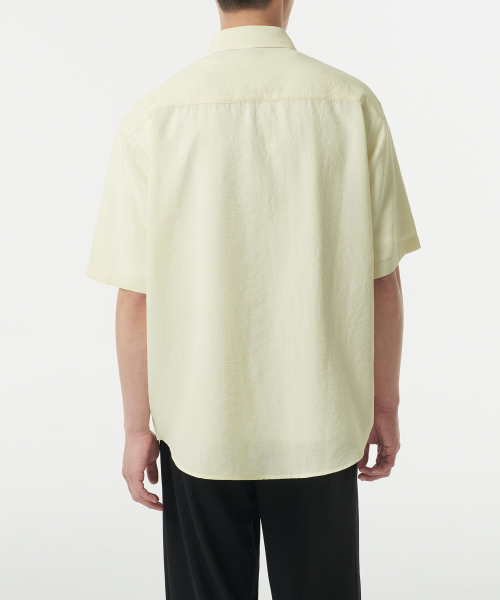MUSINSA STANDARD（ムシンサスタンダード）の「リラックスドリネンライク半袖シャツ[レモン]（シャツ/ブラウス・メンズ・その他・LARGE/X-LARGE/XX-LARGE/SMALL/MEDIUM）」の3枚目の写真