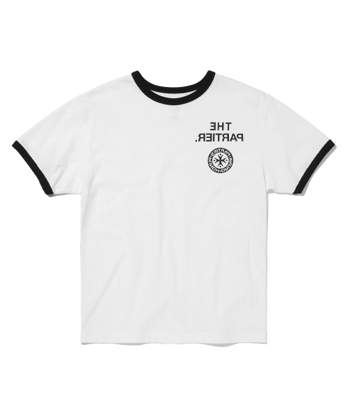 PUNCH DRUNK PARTIES(パンチドランクパーティーズ)の「The Partier Ringer Tee (WHITE)(Tシャツ/カットソー・レディース・その他・1/2)」の1枚目の写真