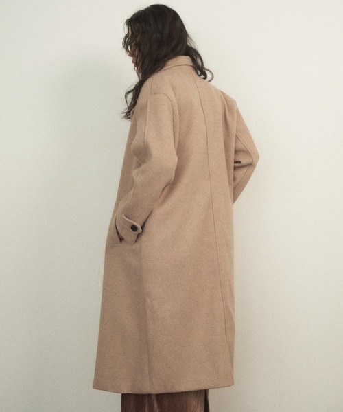Shelly island（シェリーアイランド）の「ダブルロングコート（チェスターコート・レディース・ベージュ/グレー・FREE）」の19枚目の写真