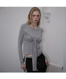 Tie Ribbon Long Sleeve [Gray]