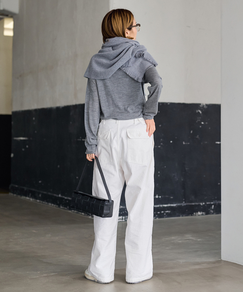 FRAMeWORK（フレームワーク）の「≪追加≫ミリタリースラブバックサテンベイカーパンツ3（カーゴパンツ・レディース・ホワイト/ベージュ・36/38/40）」の11枚目の写真