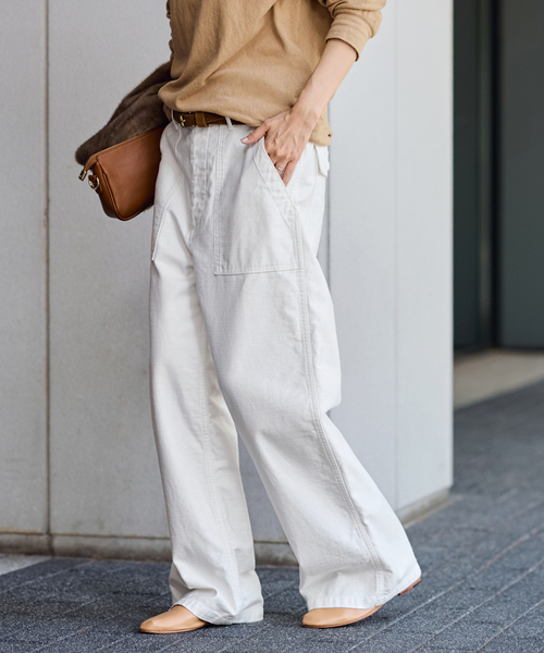 FRAMeWORK（フレームワーク）の「≪追加≫ミリタリースラブバックサテンベイカーパンツ3（カーゴパンツ・レディース・ホワイト/ベージュ・36/38/40）」の20枚目の写真