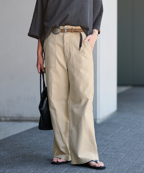 ≪追加≫ミリタリースラブバックサテンベイカーパンツ3（カーゴパンツ