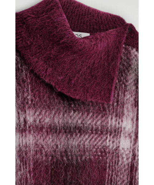 ボタン付きチェック柄アルパカ混セーター（ニット/セーター）｜COS