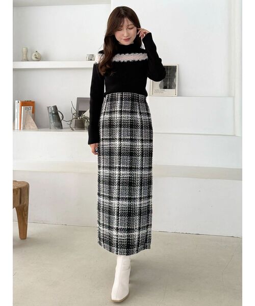 MERCURYDUO(マーキュリーデュオ)の「レースカッティングニット(ニット/セーター・レディース・チャコールグレー/ブラック/ピンク・FREE)」の19枚目の写真