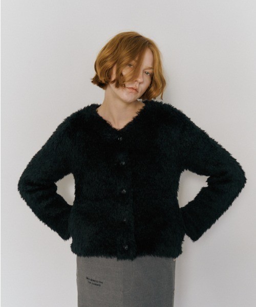 Muel Chic(ミュエルシック)の「Malta knit cardigan マルタニットカーディガン(カーディガン/ボレロ・レディース・オフホワイト/ベージュ/ブラック/ミント・FREE)」の3枚目の写真