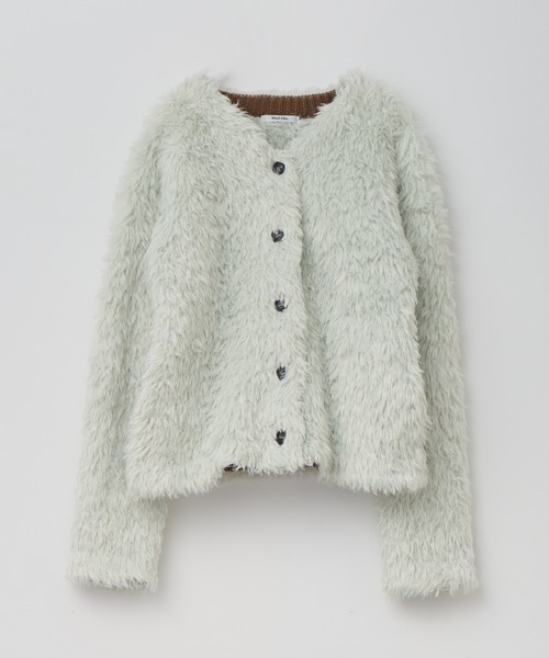 Muel Chic(ミュエルシック)の「Malta knit cardigan マルタニットカーディガン(カーディガン/ボレロ・レディース・オフホワイト/ベージュ/ブラック/ミント・FREE)」の7枚目の写真