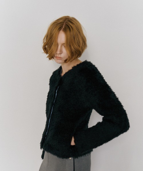 Muel Chic(ミュエルシック)の「Malta knit cardigan マルタニットカーディガン(カーディガン/ボレロ・レディース・オフホワイト/ベージュ/ブラック/ミント・FREE)」の21枚目の写真