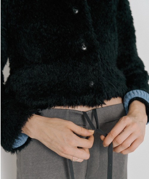Muel Chic(ミュエルシック)の「Malta knit cardigan マルタニットカーディガン(カーディガン/ボレロ・レディース・オフホワイト/ベージュ/ブラック/ミント・FREE)」の14枚目の写真