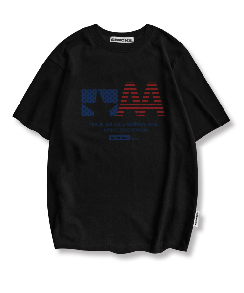 CHICKS(チックス)の「オールウェイズアメリカ 半袖Tシャツ ブラック(Tシャツ/カットソー・レディース・ブラック・FREE)」の2枚目の写真