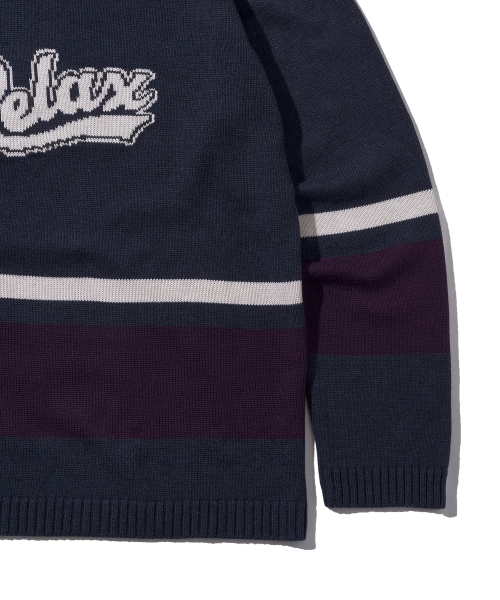 DISCUS ATHLETIC（ディスカス　アスレチック）の「リラックスロゴVネックニットネイビー（ニット/セーター・レディース・その他・LARGE/MEDIUM/X-LARGE）」の6枚目の写真