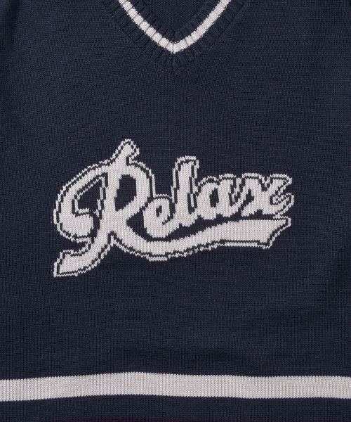 DISCUS ATHLETIC（ディスカス　アスレチック）の「リラックスロゴVネックニットネイビー（ニット/セーター・レディース・その他・LARGE/MEDIUM/X-LARGE）」の7枚目の写真