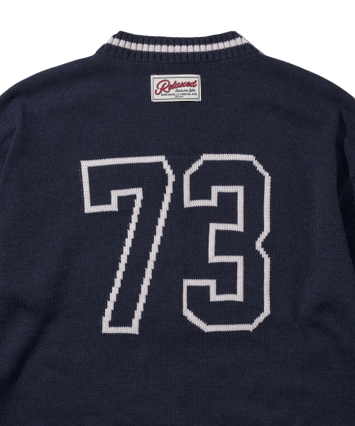 DISCUS ATHLETIC（ディスカス　アスレチック）の「リラックスロゴVネックニットネイビー（ニット/セーター・レディース・その他・LARGE/MEDIUM/X-LARGE）」の8枚目の写真