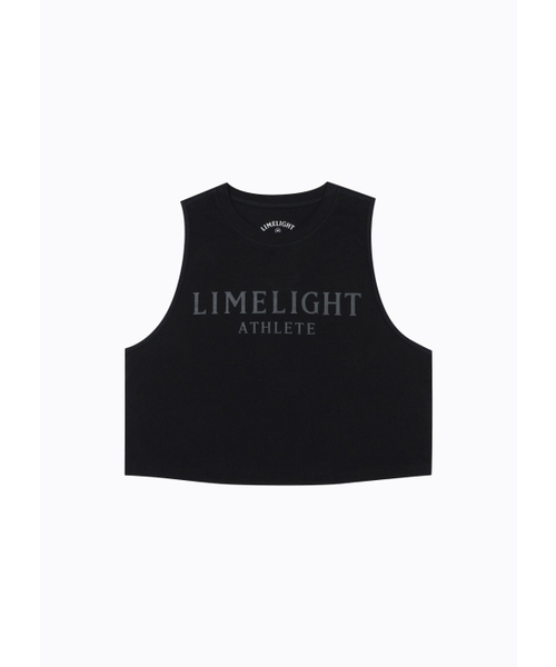 LIMELIGHT APPAREL(ライムライトアパレル)の「アスリット レディース クロップスリーブレス (ブラック/グレー)(Tシャツ/カットソー・レディース・その他・MEDIUM/LARGE/SMALL)」の2枚目の写真