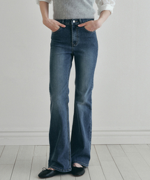 LOEIL（ロエイユ）の「ディープブーツカットデニムパンツ - ダークブルー（デニムパンツ）」