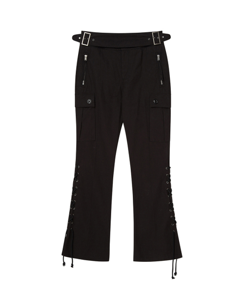 NYXX(エヌワイエックスエックス)の「EYELET KNOT CARGO PANTS BLACK(その他パンツ・レディース・その他・SMALL)」の2枚目の写真