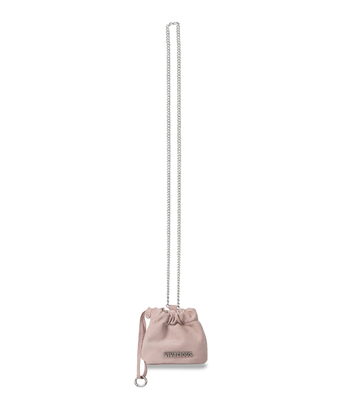 Vivacious(ビバシャス)の「Phoebe Mini Chain Bag - 5COL(メッセンジャーバッグ・レディース・アイボリー/ブラックミックス/グレイッシュブルー/ブラック/ピンク・FREE)」の13枚目の写真