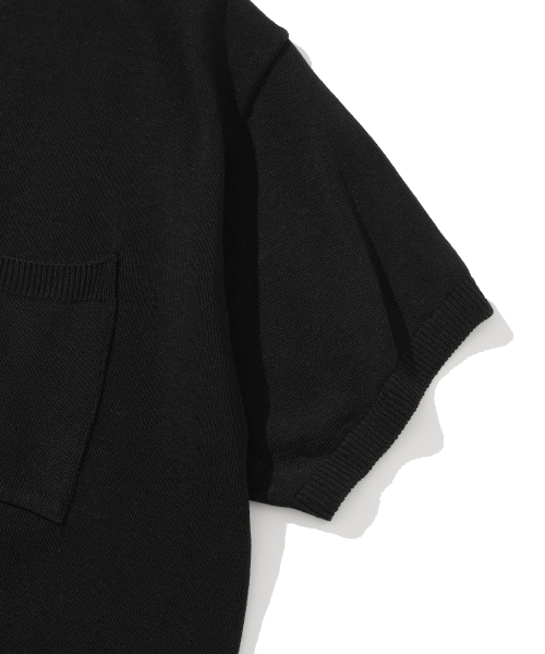 KNITTED（ニッティド）の「リネンヘンリーネックツーポケットニットブラック（ニット/セーター・レディース・その他・MEDIUM/LARGE/X-LARGE）」の4枚目の写真