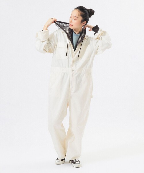 BEAMS BOY(ビームスボーイ)の「ギミック オールインワン(サロペット/オーバーオール・レディース・ホワイト系その他7/ブラック・1/2)」の5枚目の写真