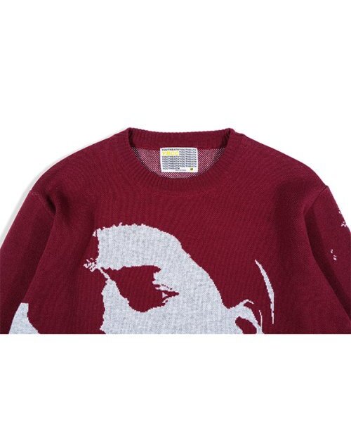 youthbath（ユースバース）の「YB WOMEN GRAPHIC KNIT_BURGUNDY（ニット/セーター・レディース・その他・MEDIUM/LARGE）」の2枚目の写真