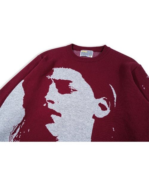youthbath（ユースバース）の「YB WOMEN GRAPHIC KNIT_BURGUNDY（ニット/セーター・レディース・その他・MEDIUM/LARGE）」の3枚目の写真