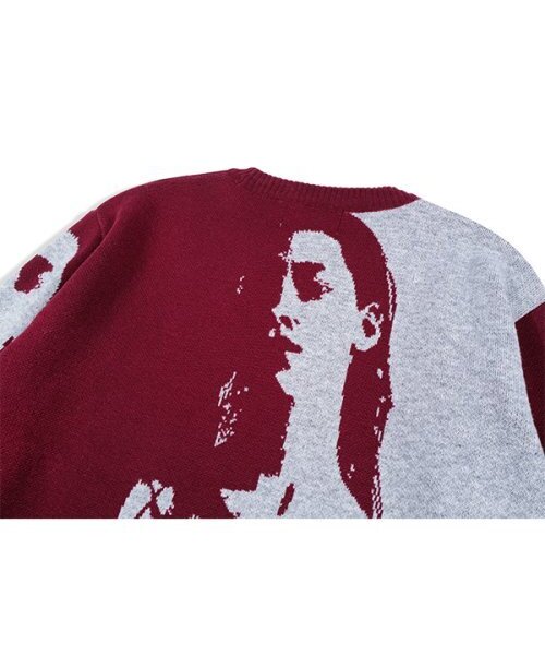 youthbath（ユースバース）の「YB WOMEN GRAPHIC KNIT_BURGUNDY（ニット/セーター・レディース・その他・MEDIUM/LARGE）」の6枚目の写真