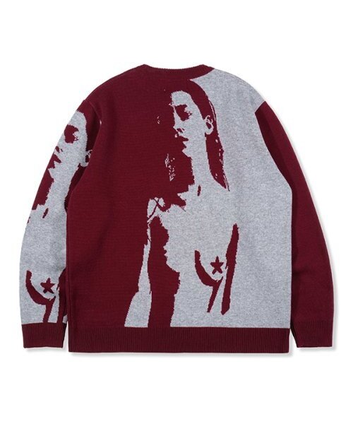 youthbath（ユースバース）の「YB WOMEN GRAPHIC KNIT_BURGUNDY（ニット/セーター・レディース・その他・MEDIUM/LARGE）」の7枚目の写真